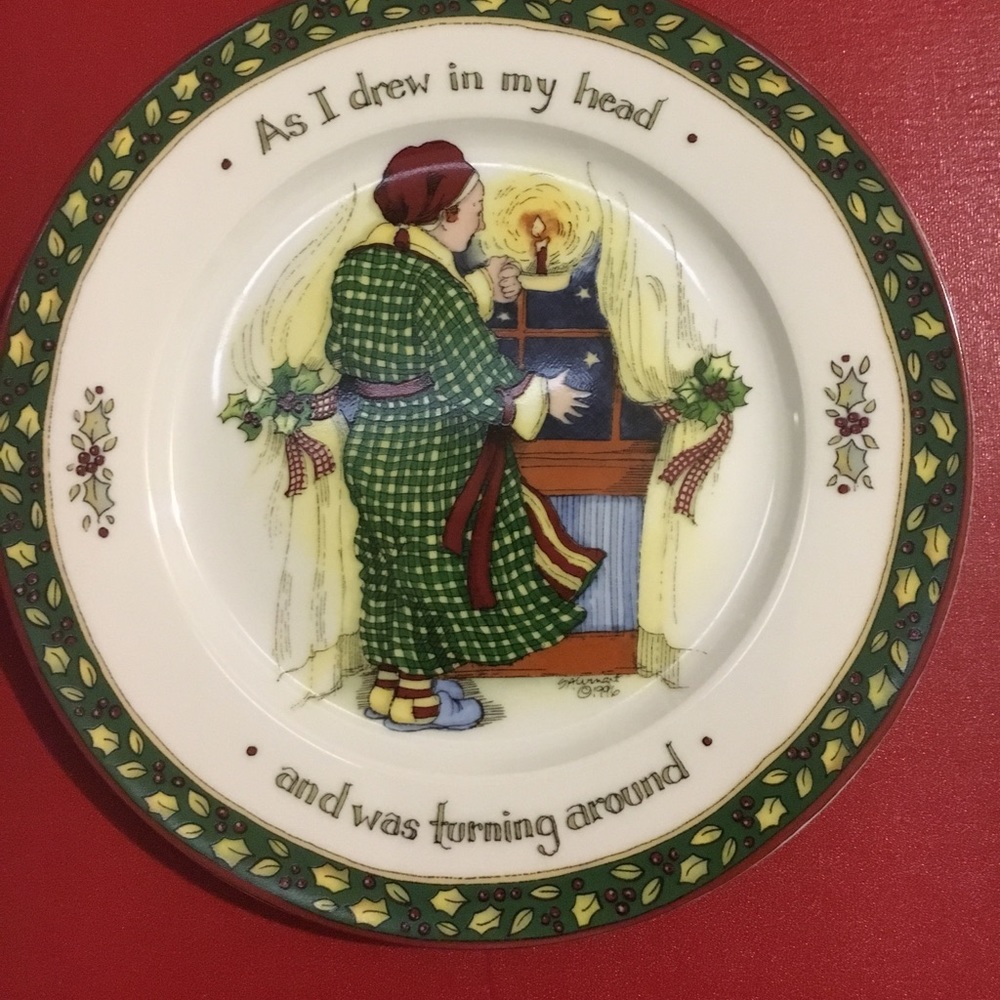 Christmas Salad Plate Santa Story